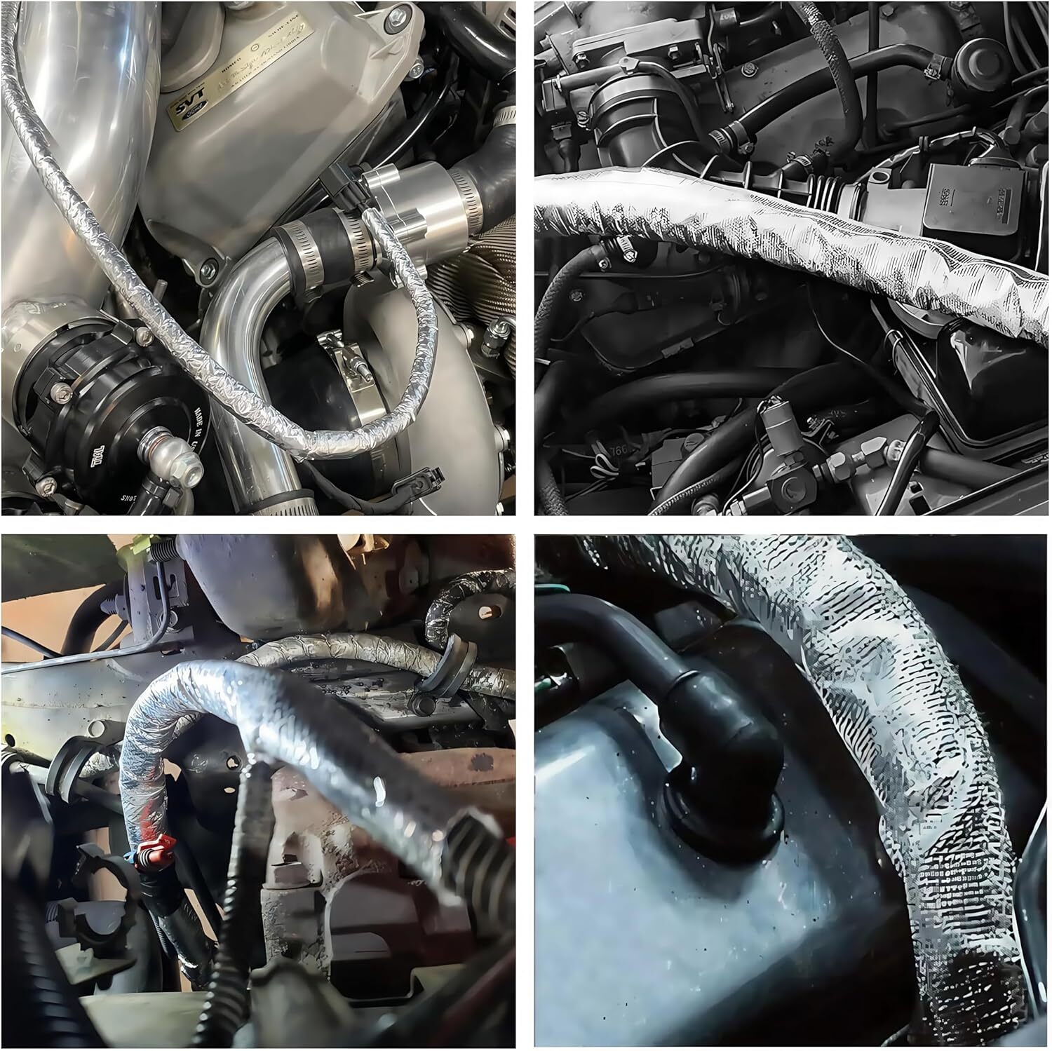 1/2"ID Adjustable Silver Wire Heat Shield For Car & Auto Wire Loom Line Cable