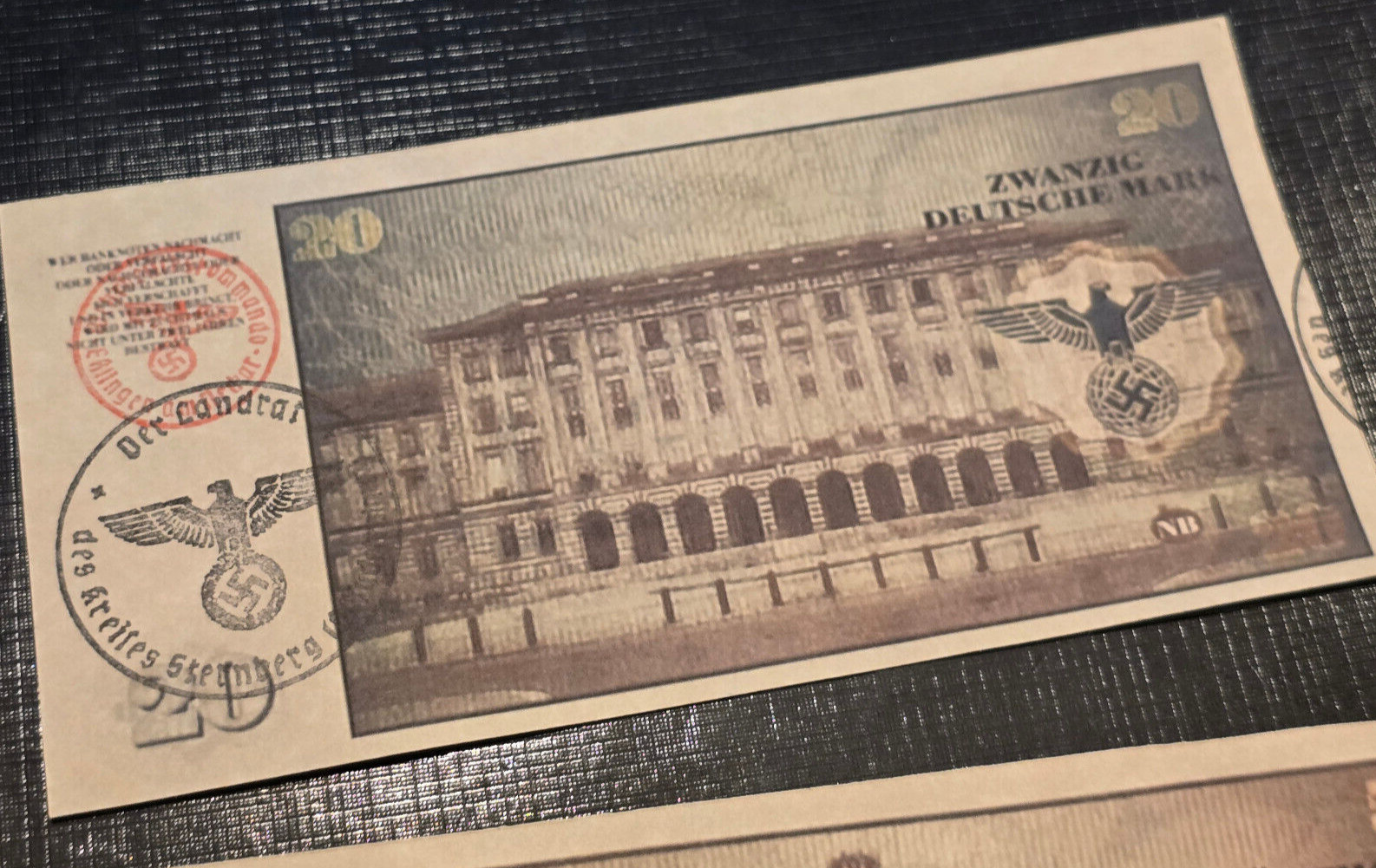 THIRD REICH CURRENCY Adolf Hitler Banknotes Reichsbanknotes x 2 20 + 50 Mark