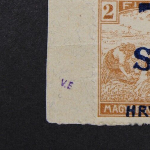Croatia SC# 2L6 BK 4 / PO Purposefully Stuck to Paper / FLECK Signed - S26214