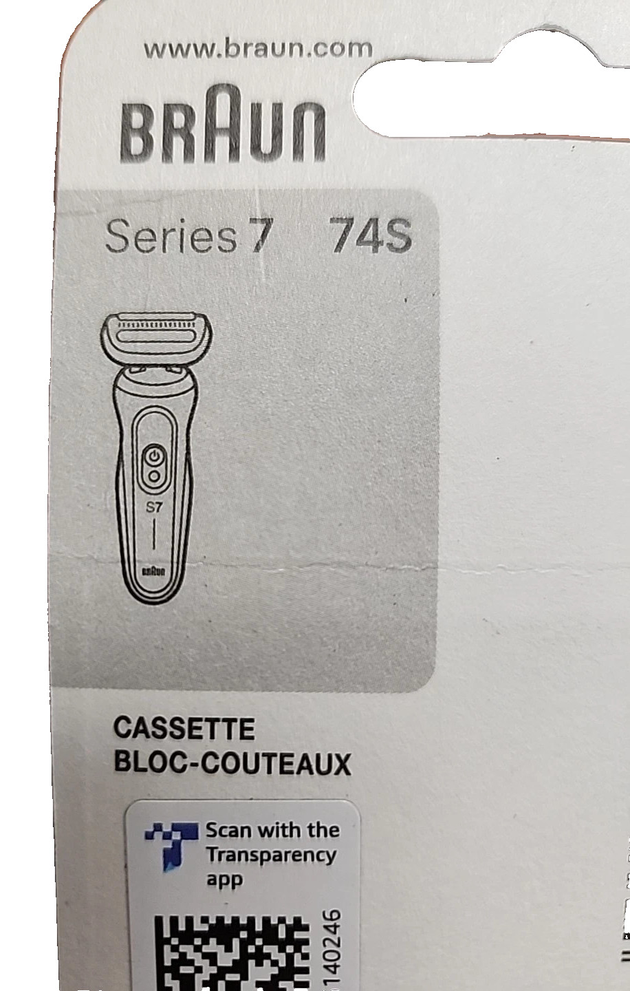 Braun Series 7 74S Electric Shaver Replacement Head Blade Cutter Silver Fits S7