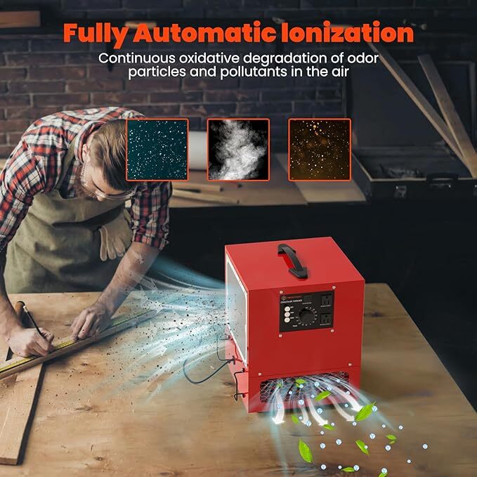 Abestorm Tabletop Dust Collector for Woodworking, Portable Double-sided Intake