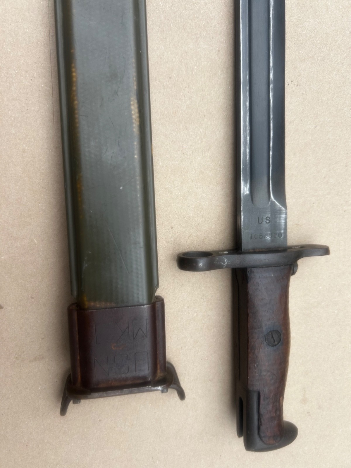 Model 1905 SPRINGFIELD SA 1919 BAYONET and SCABBARD WWI