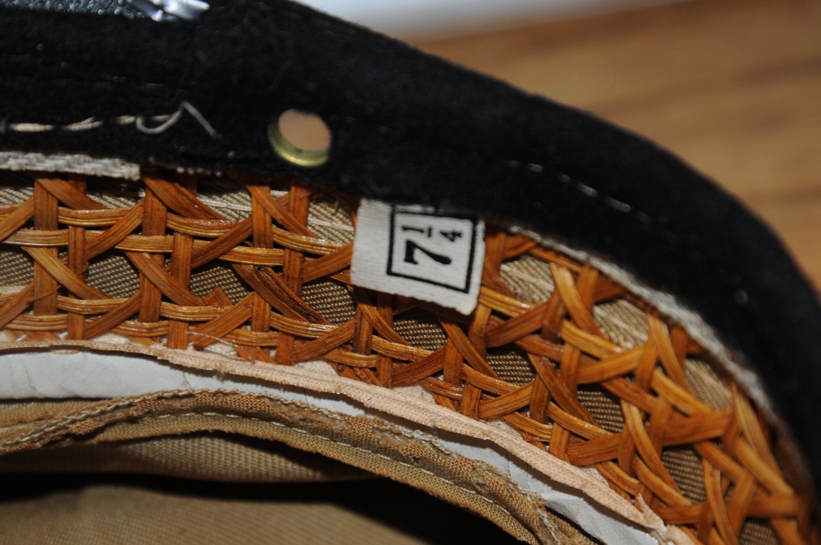 United State US WW2 USN Navy Visor Hat Cap Original Period Hat Well Worn Damaged