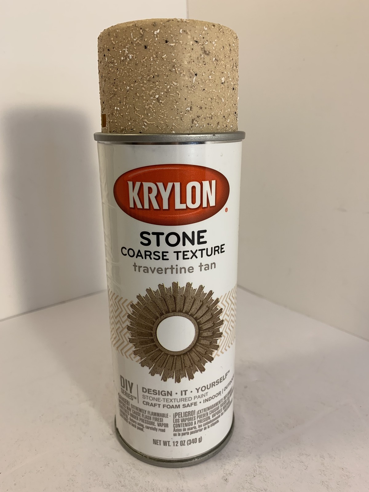 Krylon Stone Coarse Texture Spray Paint Travertine Tan 12 oz DIY Craft Project