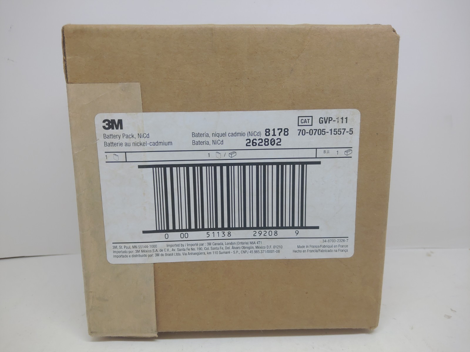 3M GVP-111 Battery Pack NiCd For GVP-100 PAPR Unit - NEW