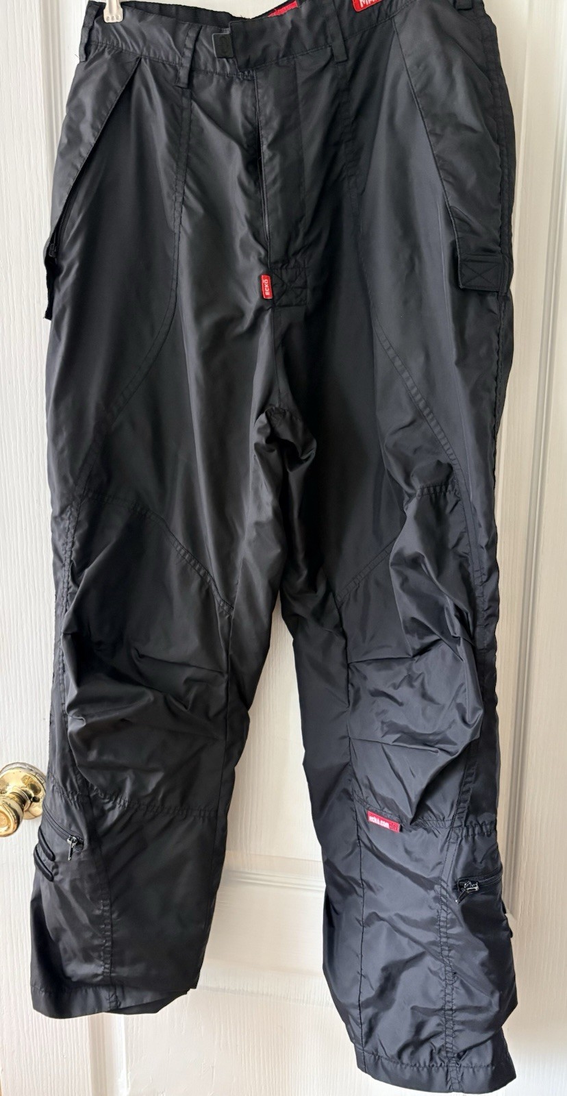 Vintage Ecko Marvel Wolverine SnowBoard Ski Pant Sz 30 Black Hologram Logo Korea