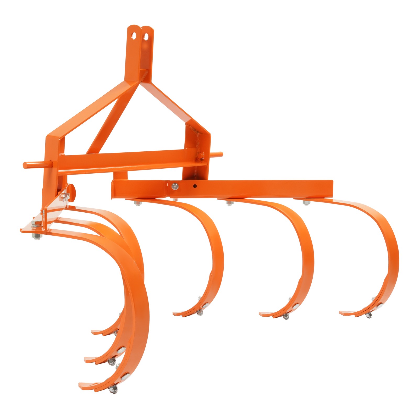 Cultivator with 6 Spring Steel Shanks 3 Point Quick Hitch Adujustable 18in-40in