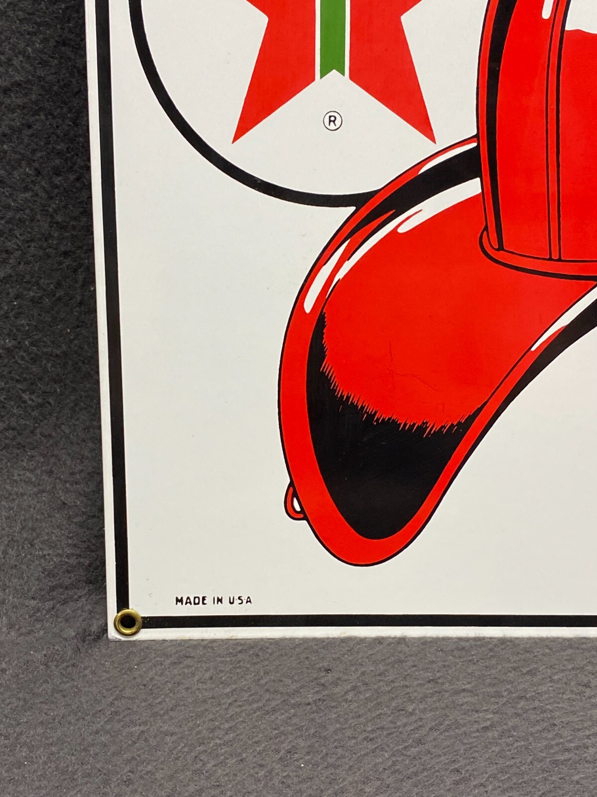 Vintage Texaco Fire Chief Gasoline Metal Sign Ande Rooney 1986 USA 10.5”x16"