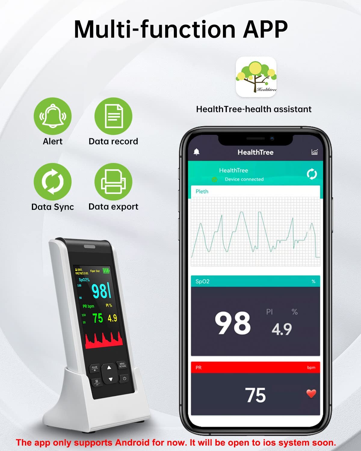 Pulse Oximeter Fingertip Handheld SpO2 PR Heart Rate Finger Blood Oxygen Monitor