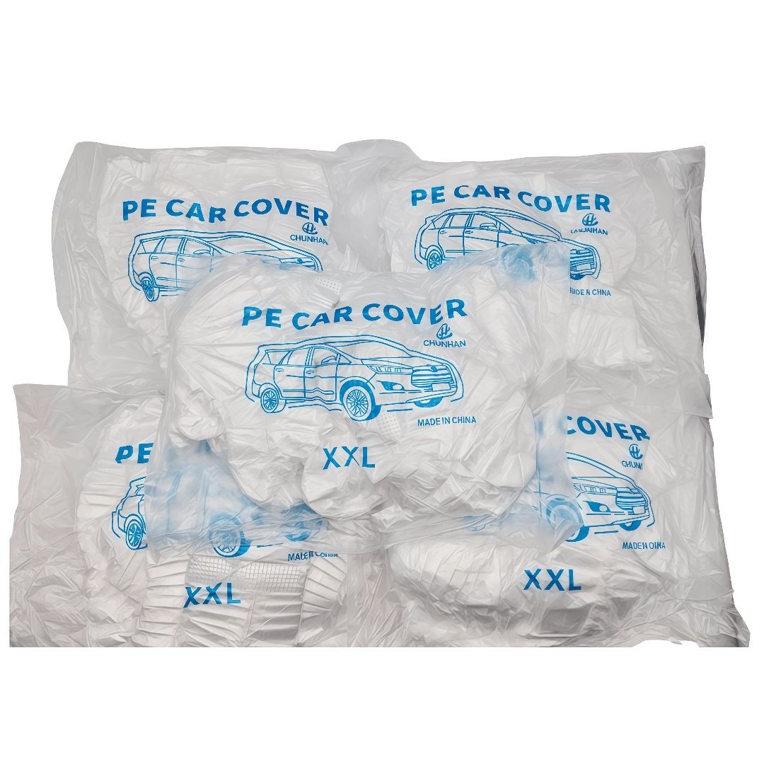 5 PACK Clear Plastic Disposable Car Cover Temporary Universal Rain Dust Garage