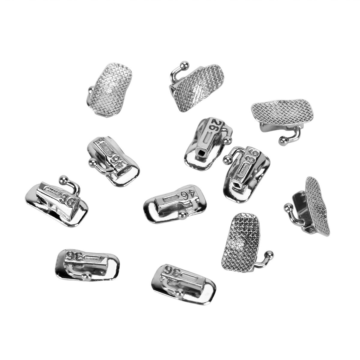 Dental Orthodontic Buccal Tube 1st 2nd Molar Roth/MBT 022 018 Bondable Non-Conv