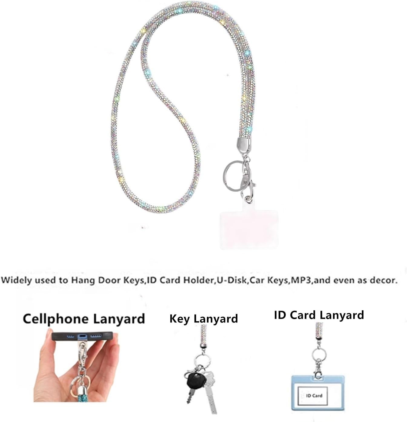 Fashion 34.8'' Sparkle All Round Strap Crystal Neck Lanyard,Exclusive Bling...