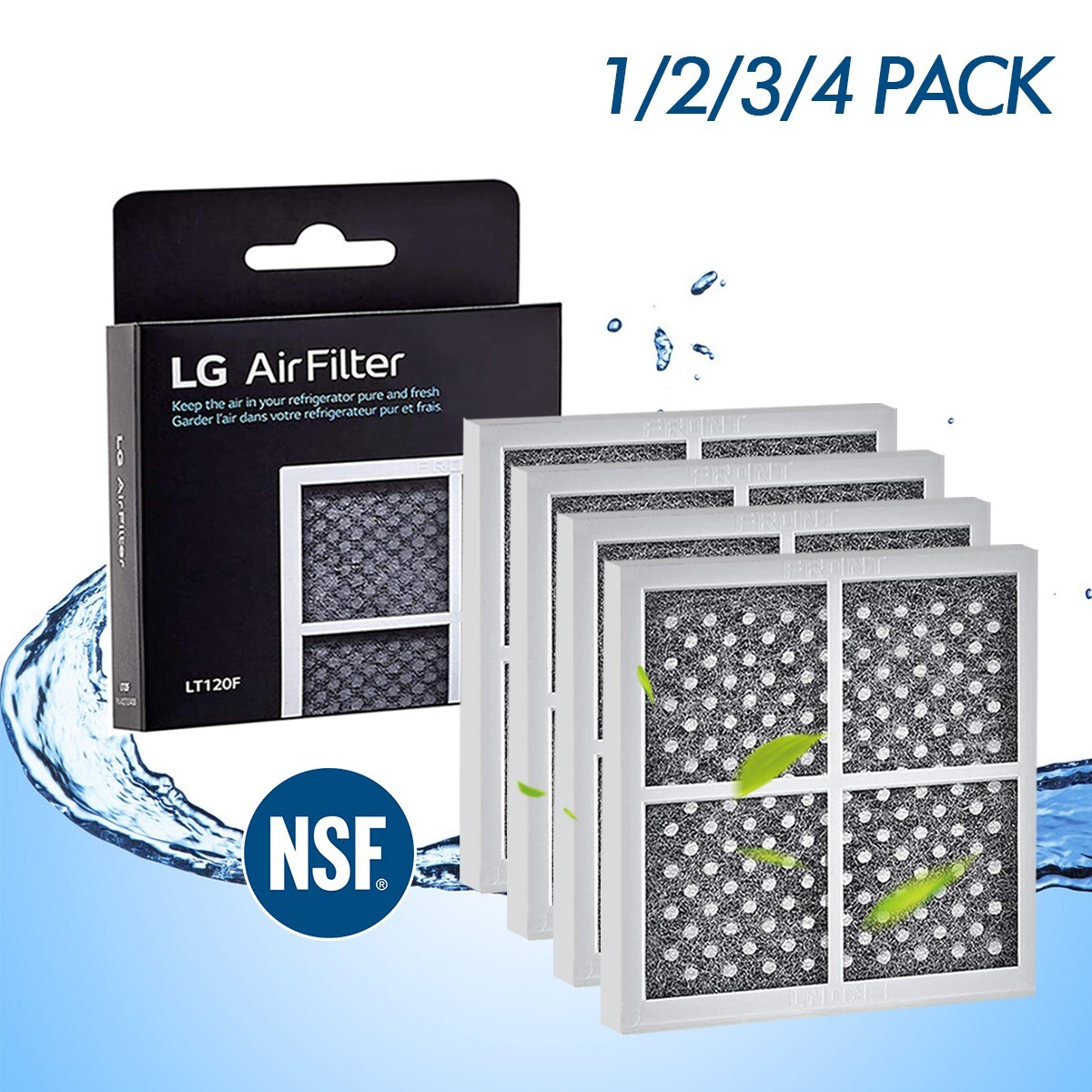 1/2/3/4 Pack LG LT120F Fresh Air 6 Month Replacement Refrigerator Air Filter NEW