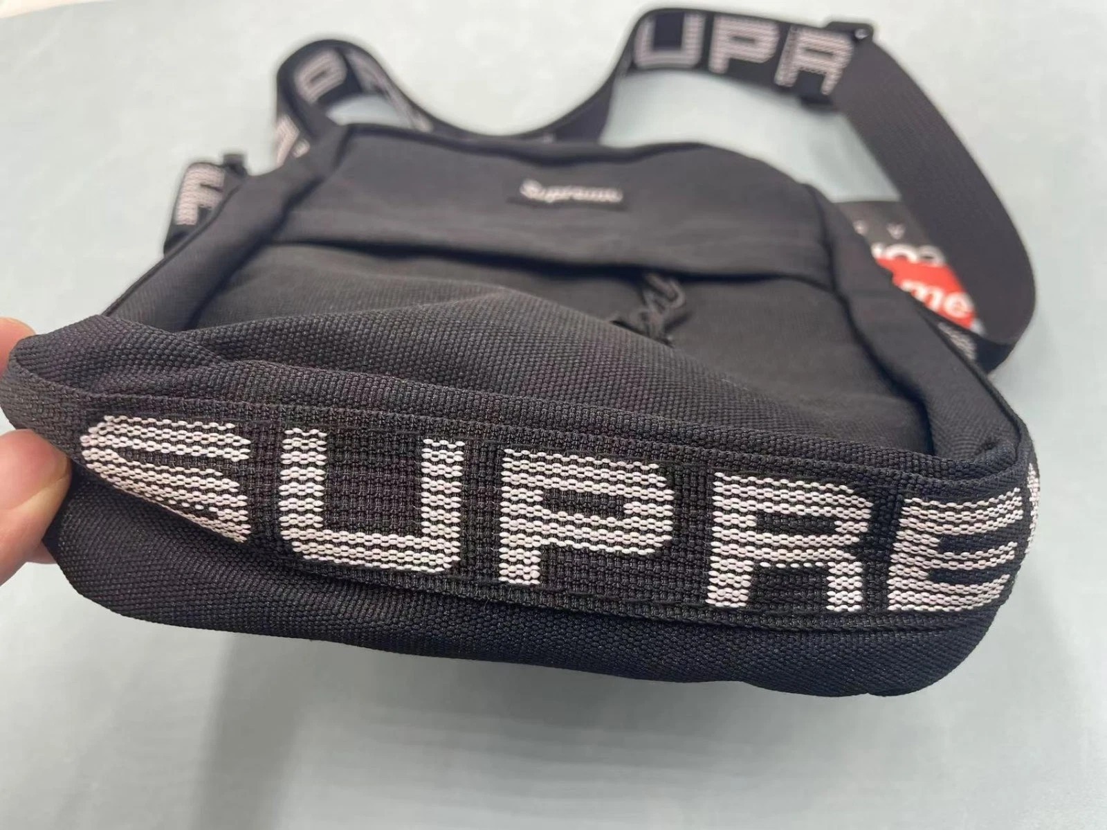 Supreme Black Shoulder Bag SS18 Unisex Men Woman Free shipping