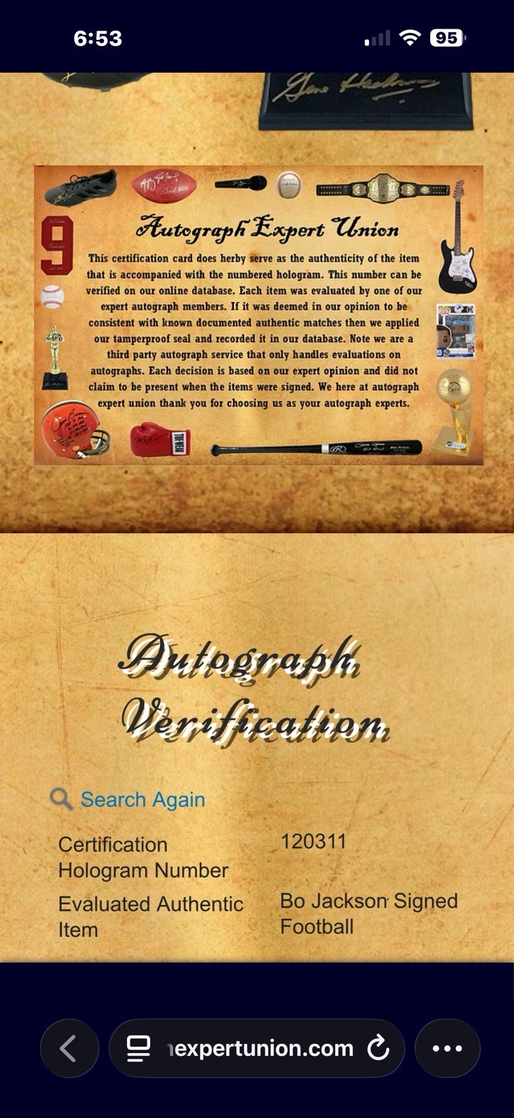 Bo Jackson Signed Los Angeles Raiders Full Size Wilson NFL Football AEU COA