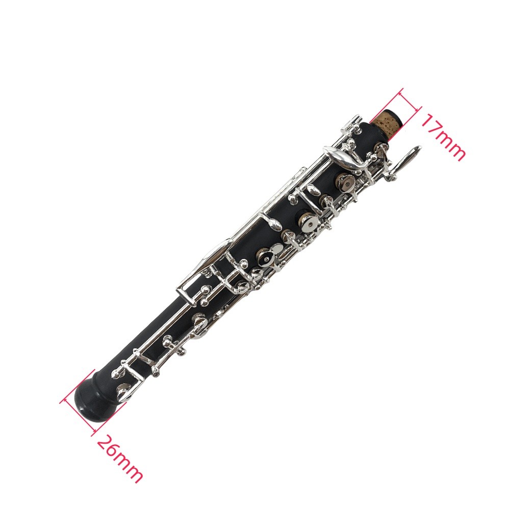 Professional Oboe C Key with Forked-F Resonance Semi-Automatic Mechanism Ebonite