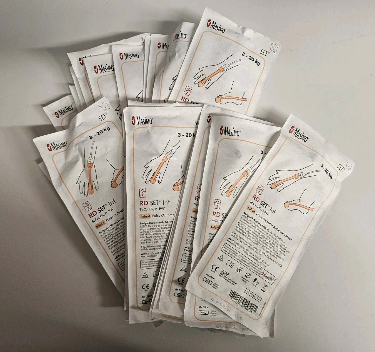 Masimo Infant Pulse Oximeter Adhesive Sensor, Lot Of 20. Ref: 4002