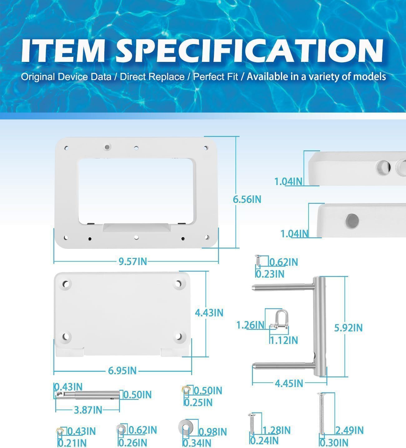 For Garmin 010-12832-61 Quick Release Plate System White 010-12832-60