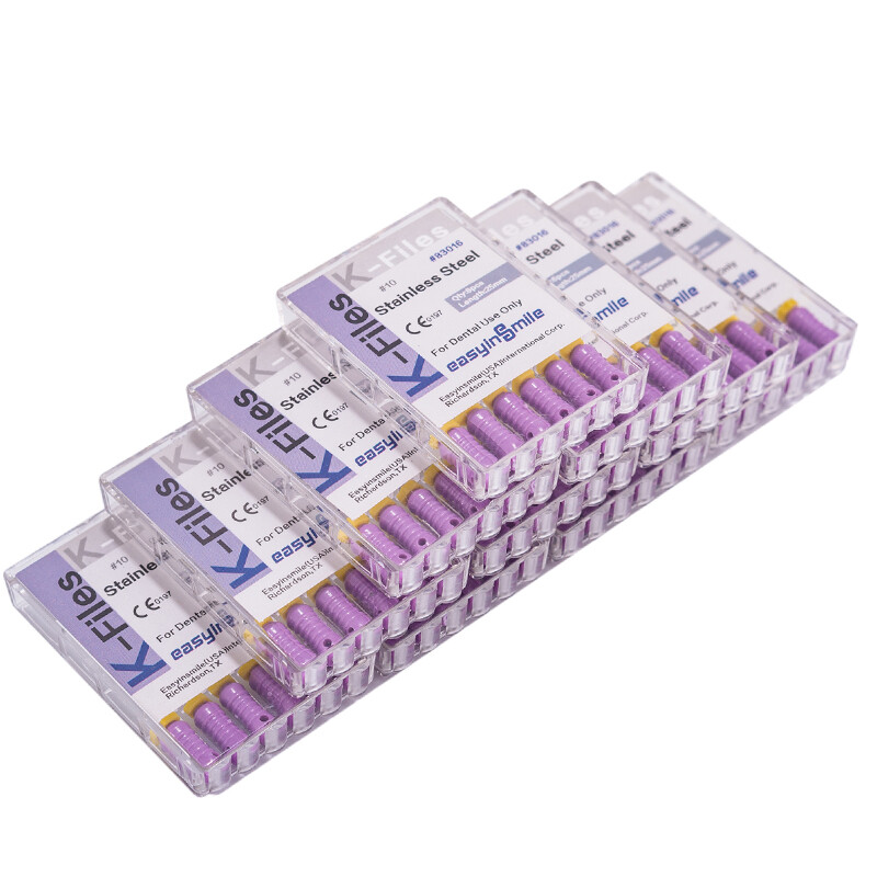 60pc Dental Endo Root Canal File K-files 25mm Stainless Steel #6#8#10 Hand Files