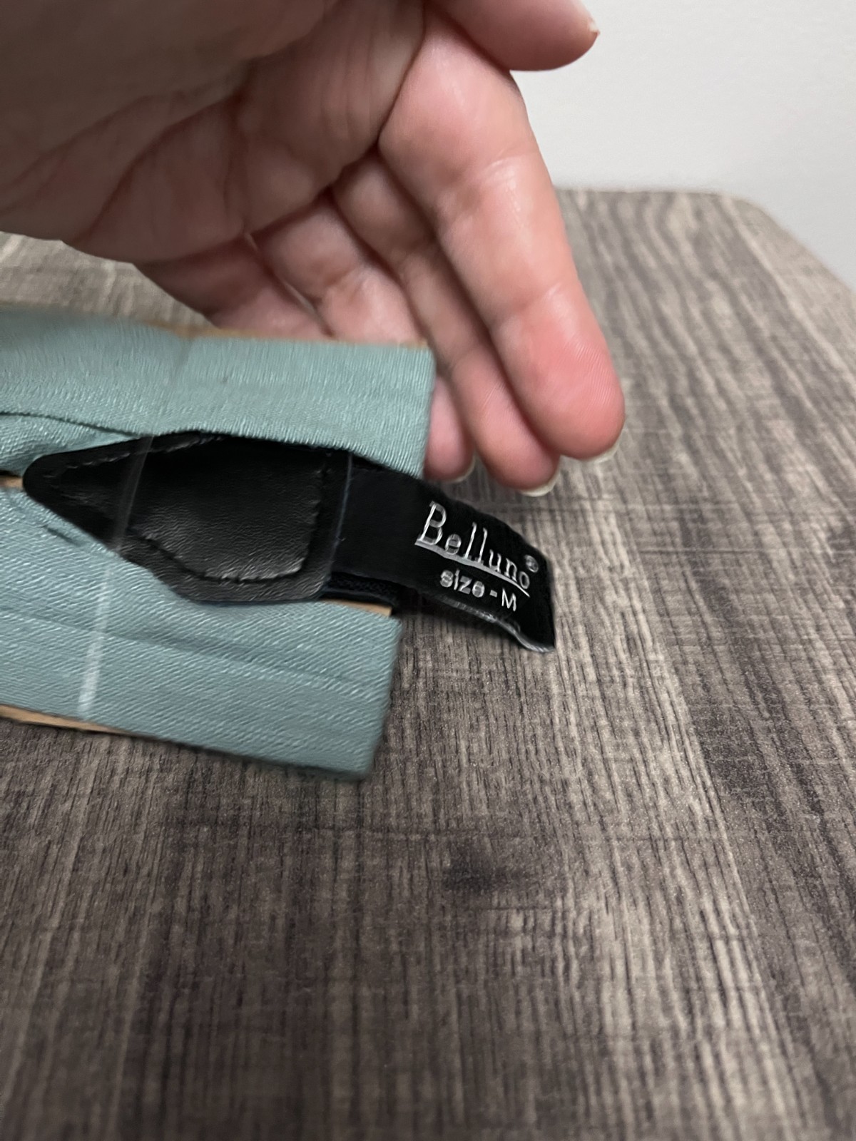 Belluno Boys and Youth Solid Suspenders Set Blue-Green M