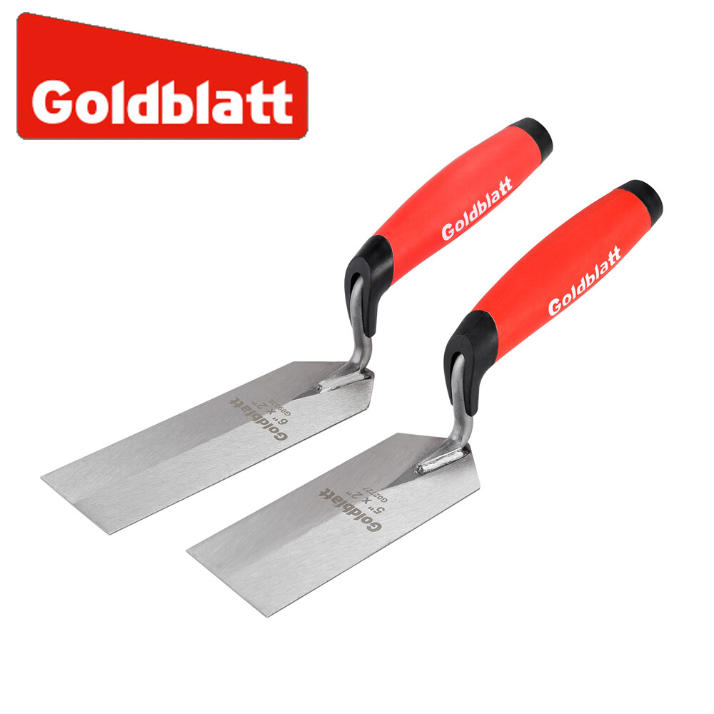 Goldblatt 2PIECES Industries Margin Trowel Set 6"X2" 5"X2" Masonry Flooring Tool