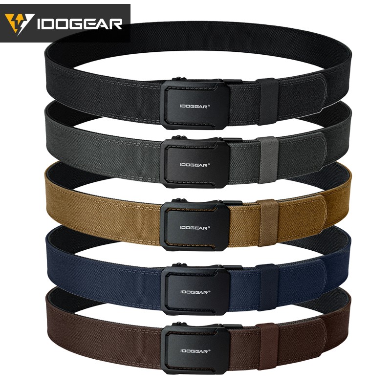 IDOGEAR Tactical Belt with Metal Ratchet Adjustable Buckle CCW 1.75" 1000D Nylon