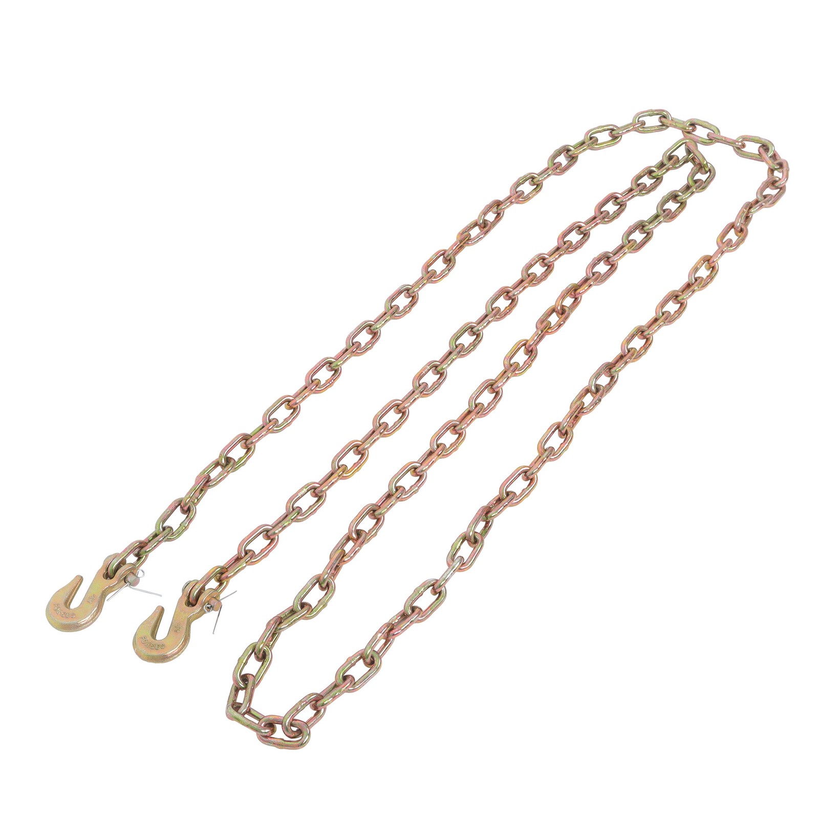 1/4''×12' G70 Tow Chain J-Hooks V-Chain Flatbed Truck Rollback Wrecker Carrier