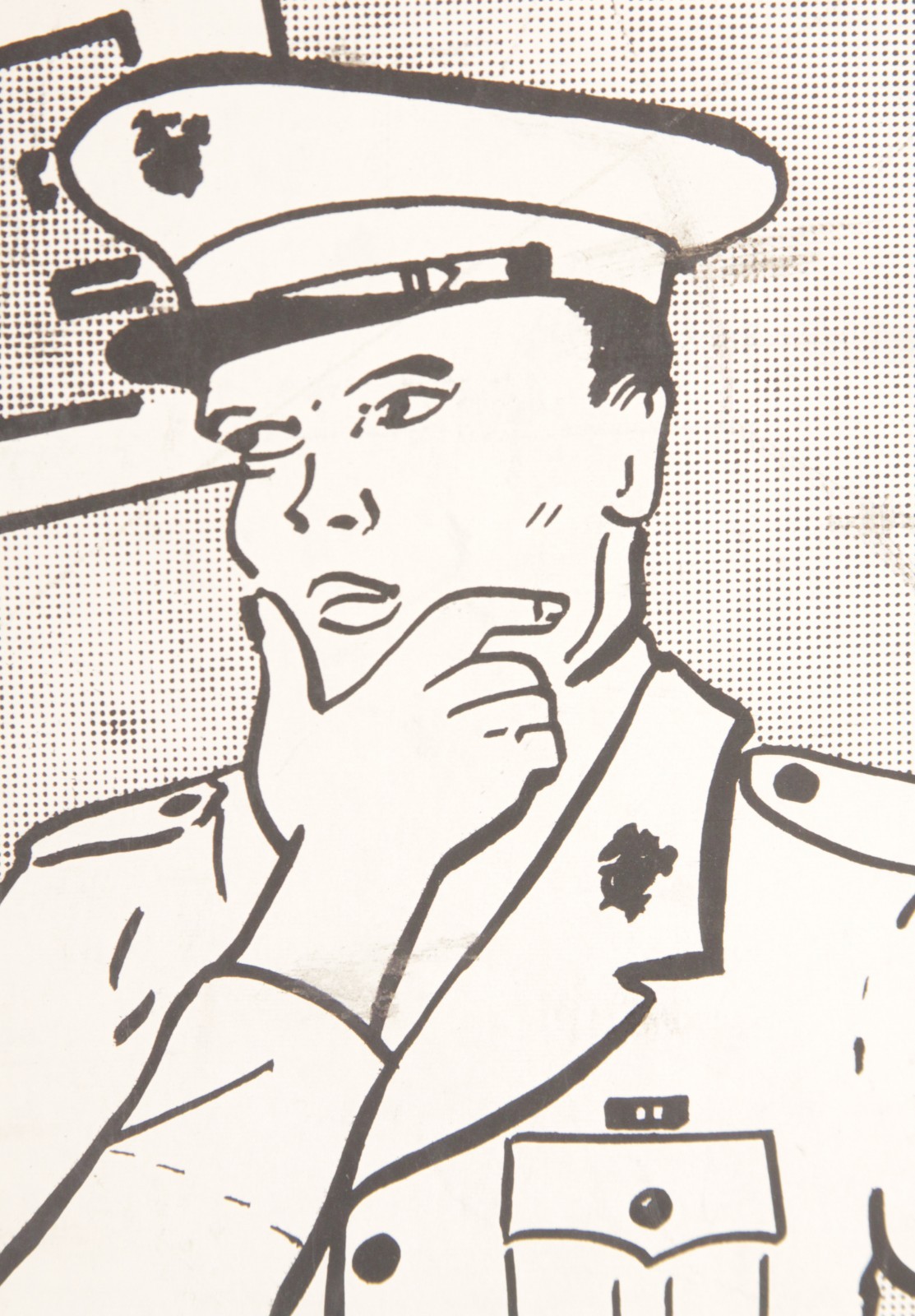 Vintage Original WW2-Vietnam War US Military Poster STAY AWAY FROM HAWKERS 22X14