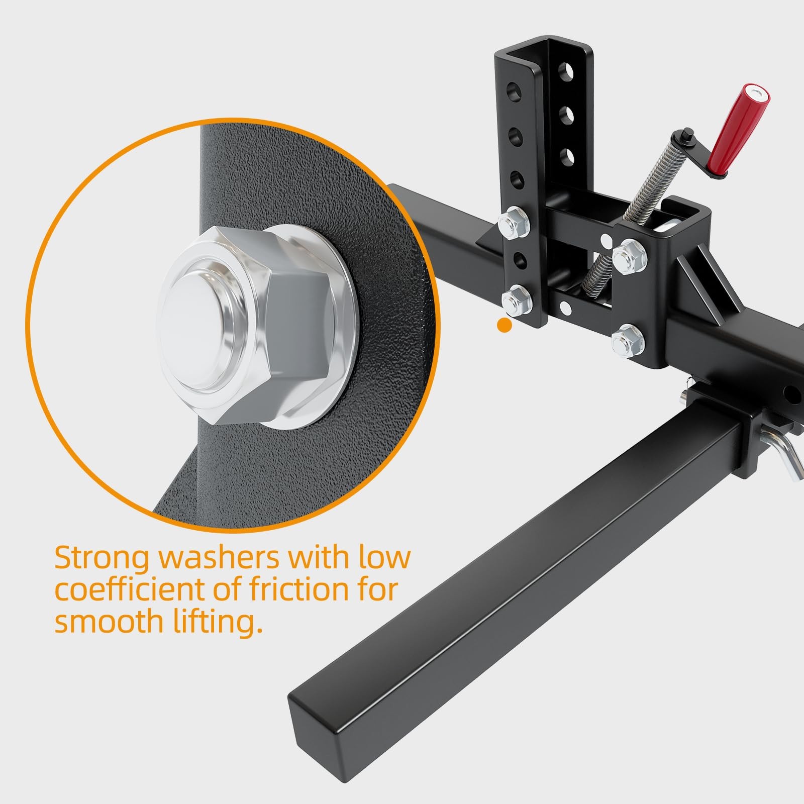 Manual Implement Lift ,1-Point Lift System for ATV/UTV Tractor with 2" Receiver