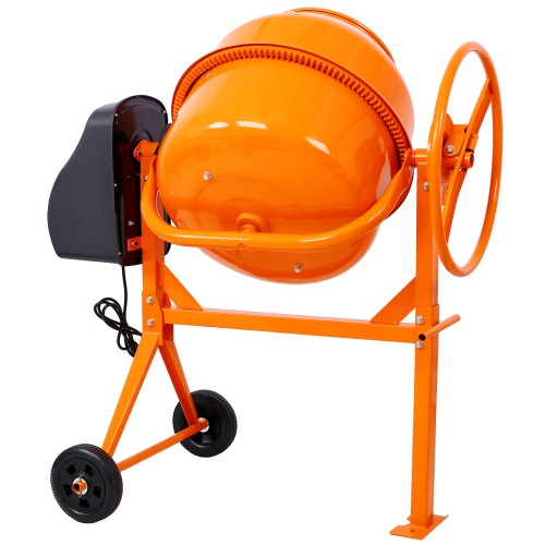 5 Cu. Ft Electric Concrete Mixer Machine Portable Power Cement Mixers for Fodder
