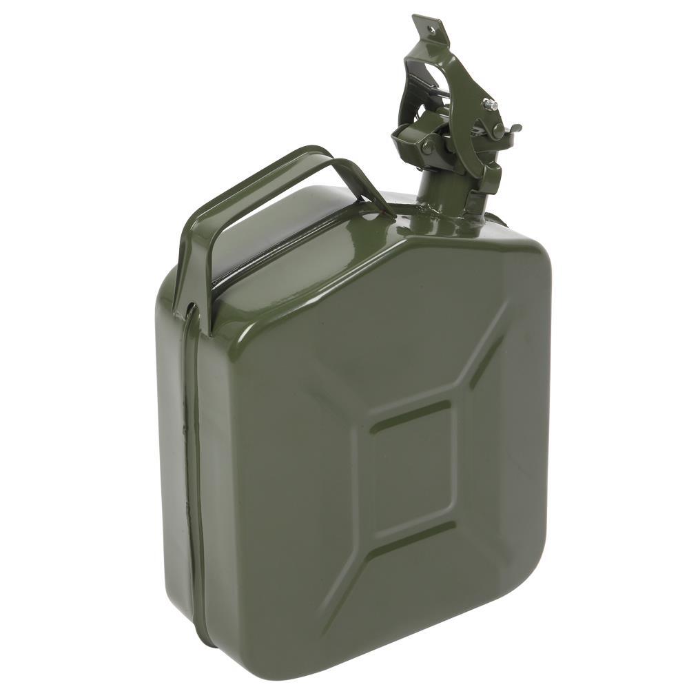 Practical 5L 0.6mm Can Gasoline Jerry Can Steel Tank Emergency Backup Green