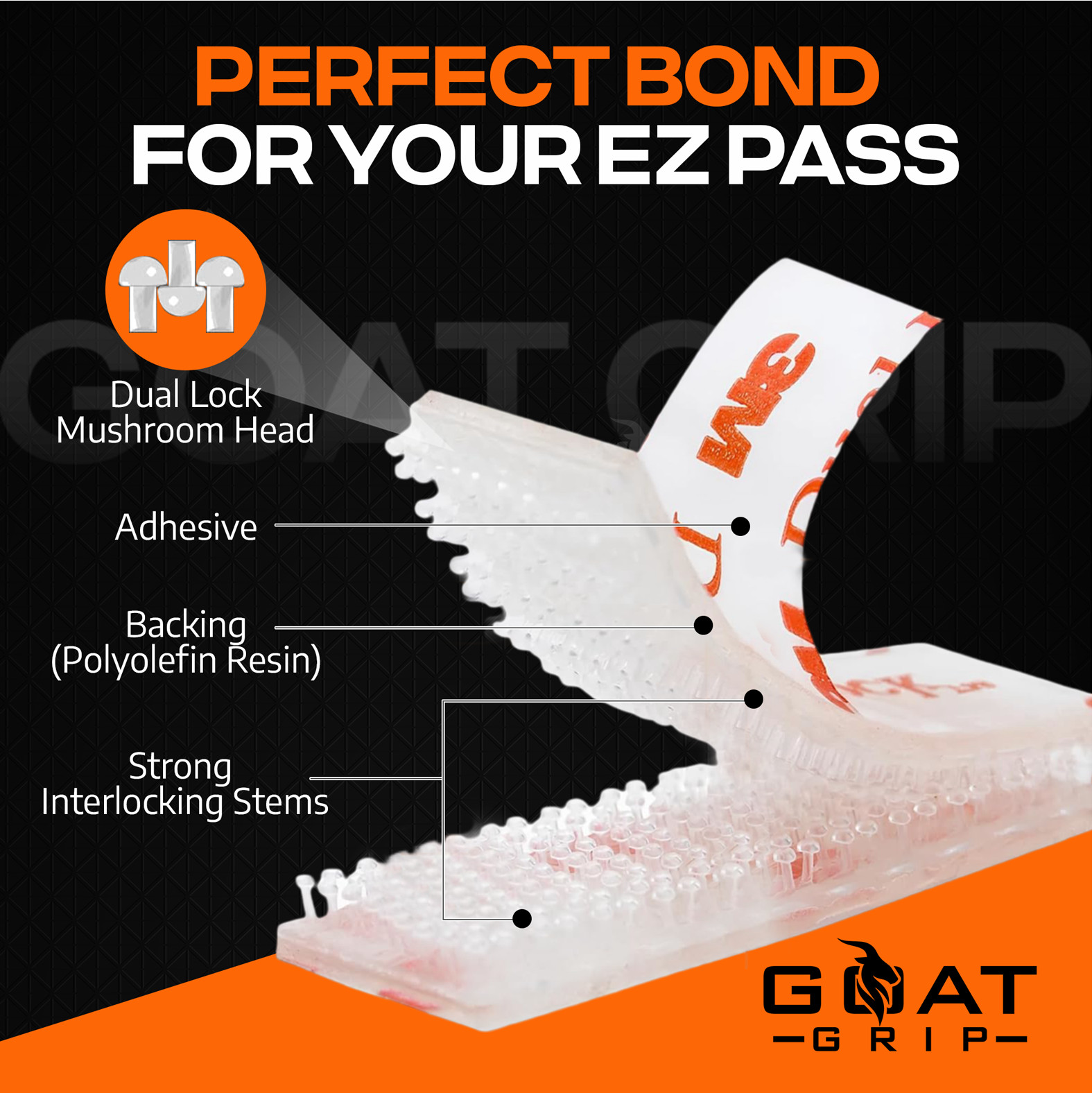 EZ Pass/IPass/FasTrak/SunPass Windshield Strips with Mounting Adhesive Stick 4pk