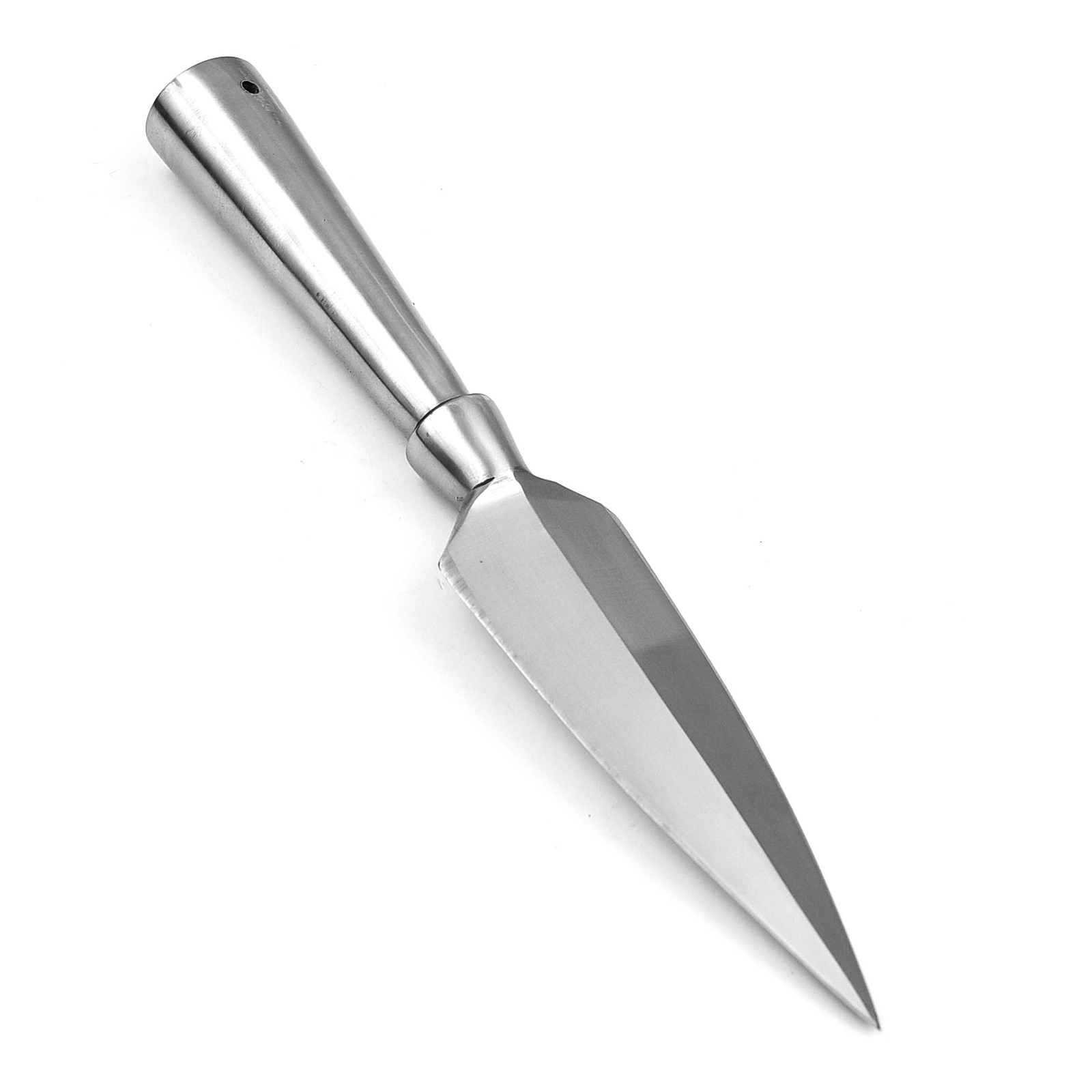 Bloodborne Raider High Carbon Steel Leaf Shaped Sharpened Spear Head Silver