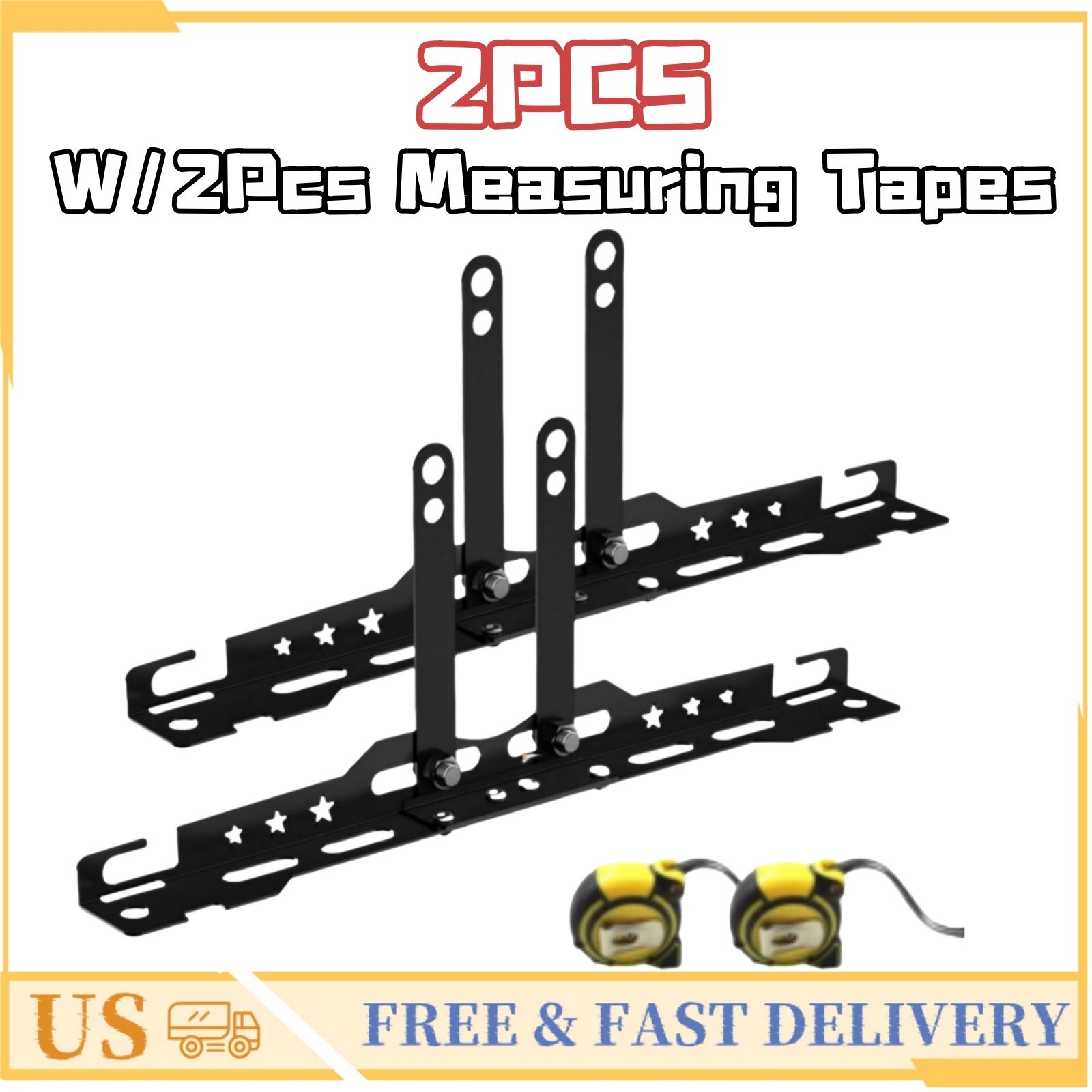 2 PCS Wheel Toe Alignment Tool Plate Automotive Wheel Alignment Tool - Black