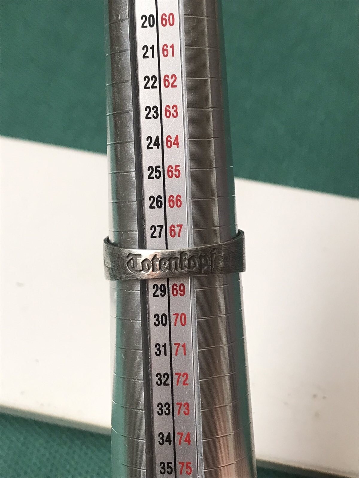 German silver ring. World War II.