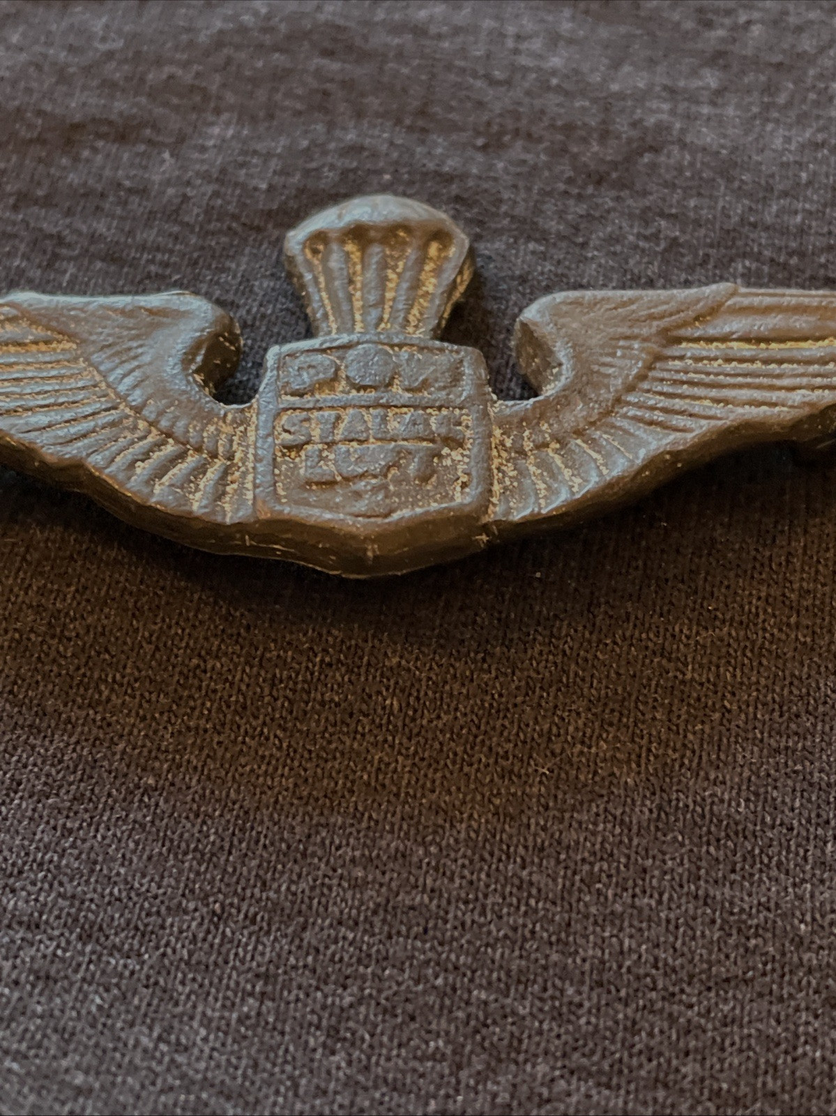 GORGEOUS ORIGINAL WWII WW2 US AIR CORPS STALAG LUFT 1 CAMP MADE POW WINGS