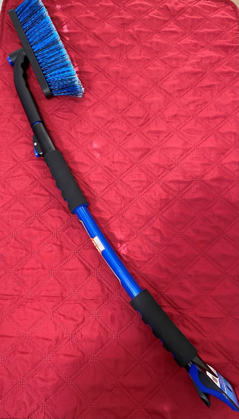 Sub Zero Marx Force Metal Extendable 50” Snow Broom Ice Scraper Snow Brush