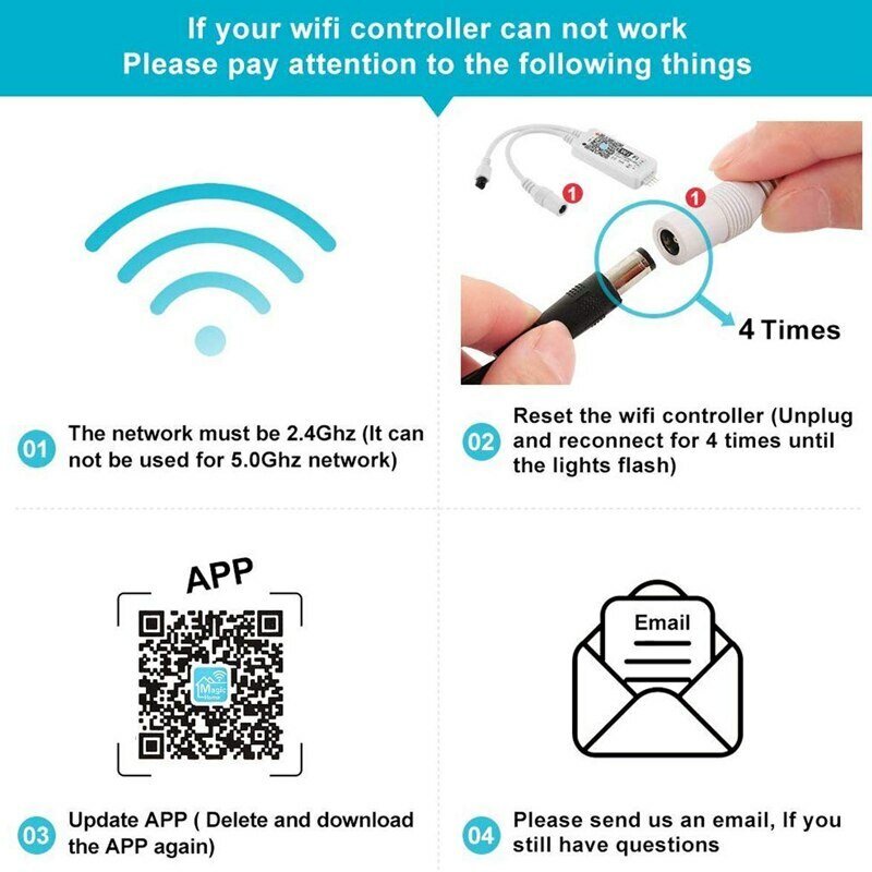 Magic Home 5V RGB Wifi Controller 24V RGBW Bluetooth RGB+CCT Pixel LED 12V