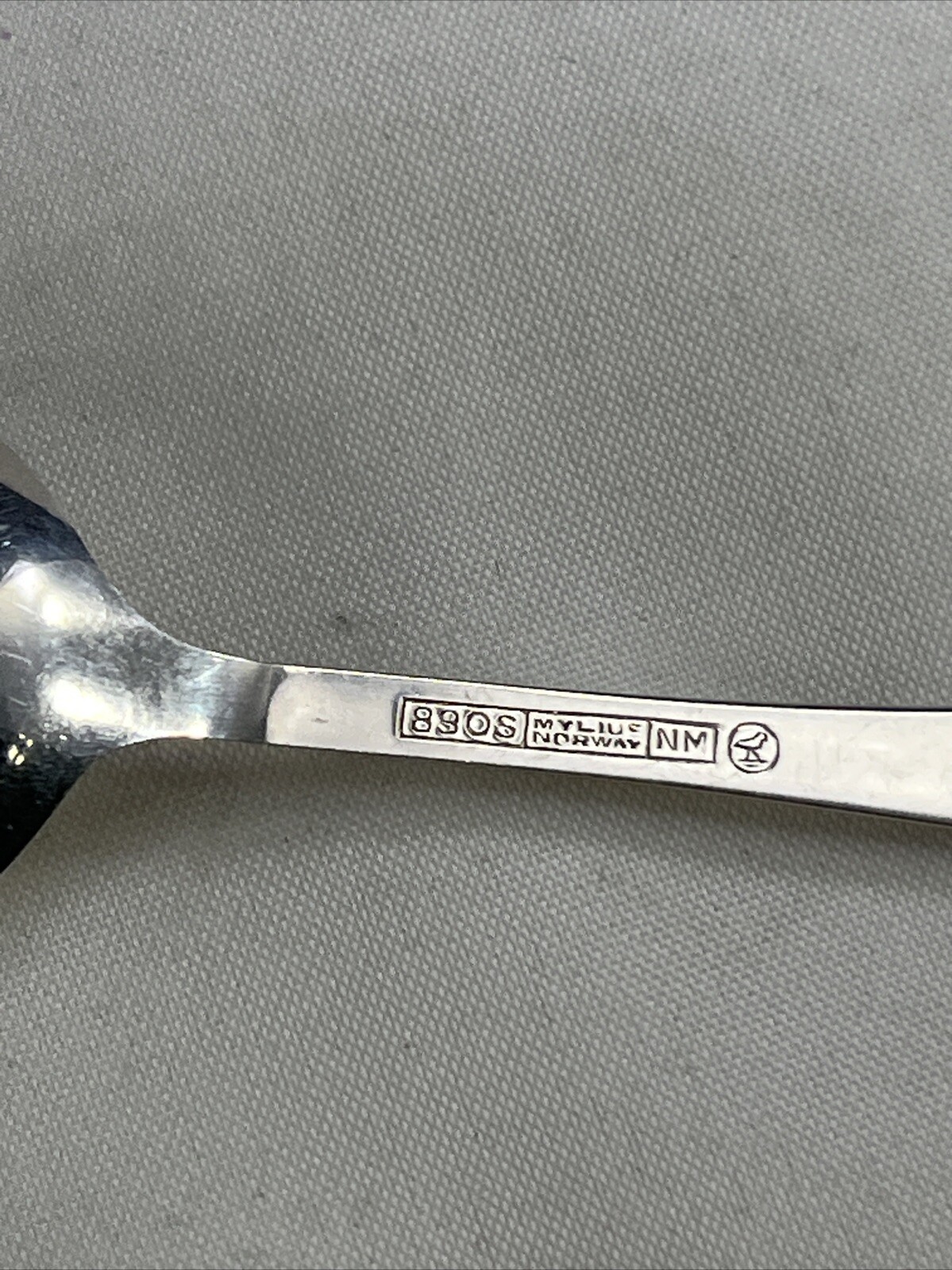 Mylius Brodrene Tele Norway 830 Silver Demitasse Spoon 4.5" 10 grams sterling M3