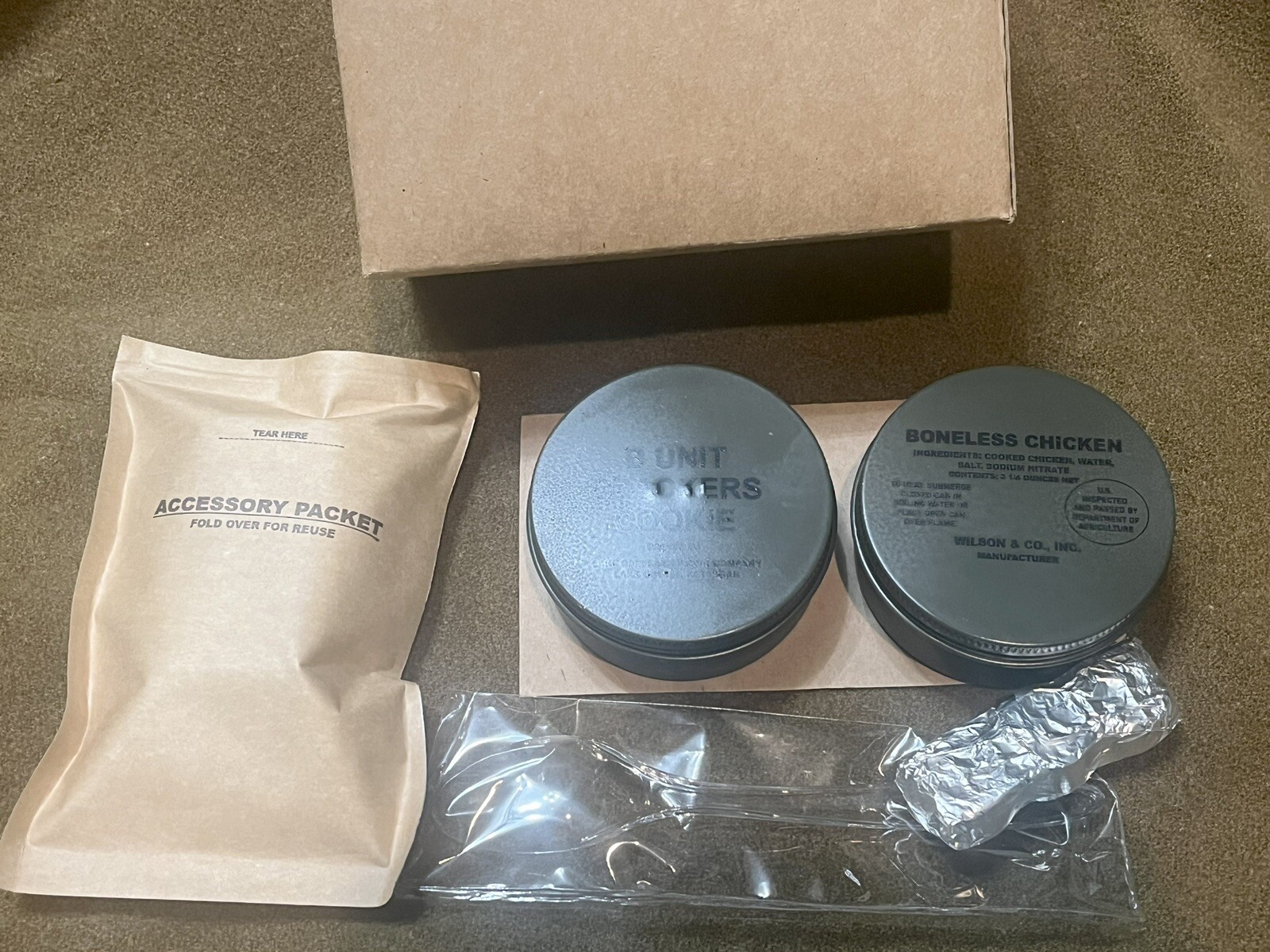 US Korean War Food Packet Individual Assault - Fully Edible Reproduction Ration