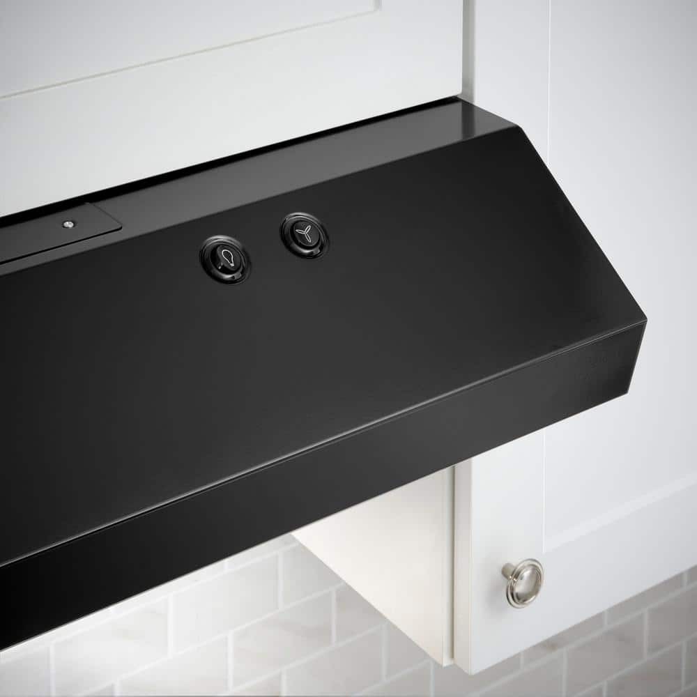 Vissani Arno 30" 240 CFM Under Cabinet Range Hood Black w Light Charcoal Filter