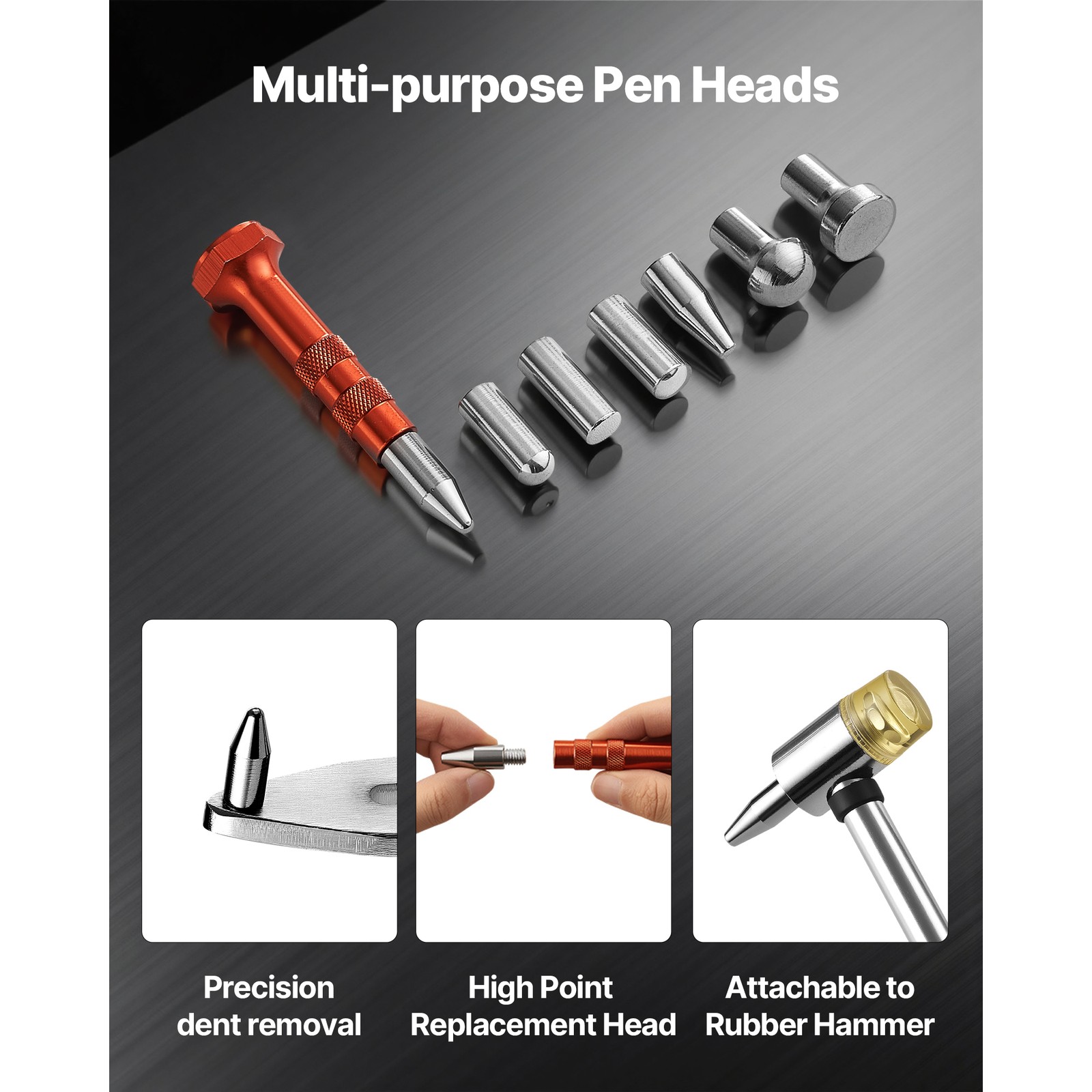 Uimoso Dent Repair Kit for Car Fender Damage with Flat Bar and Removal Tools