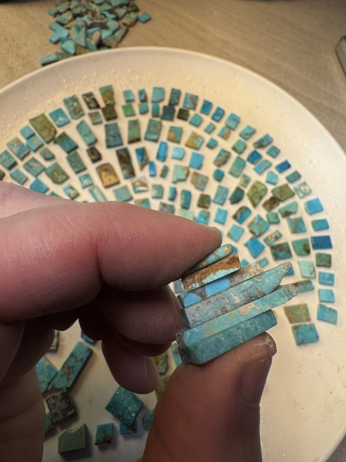 !118g Bell Trading Post Turquoise! SLASHED! Squared Up Corinthian Slabs!