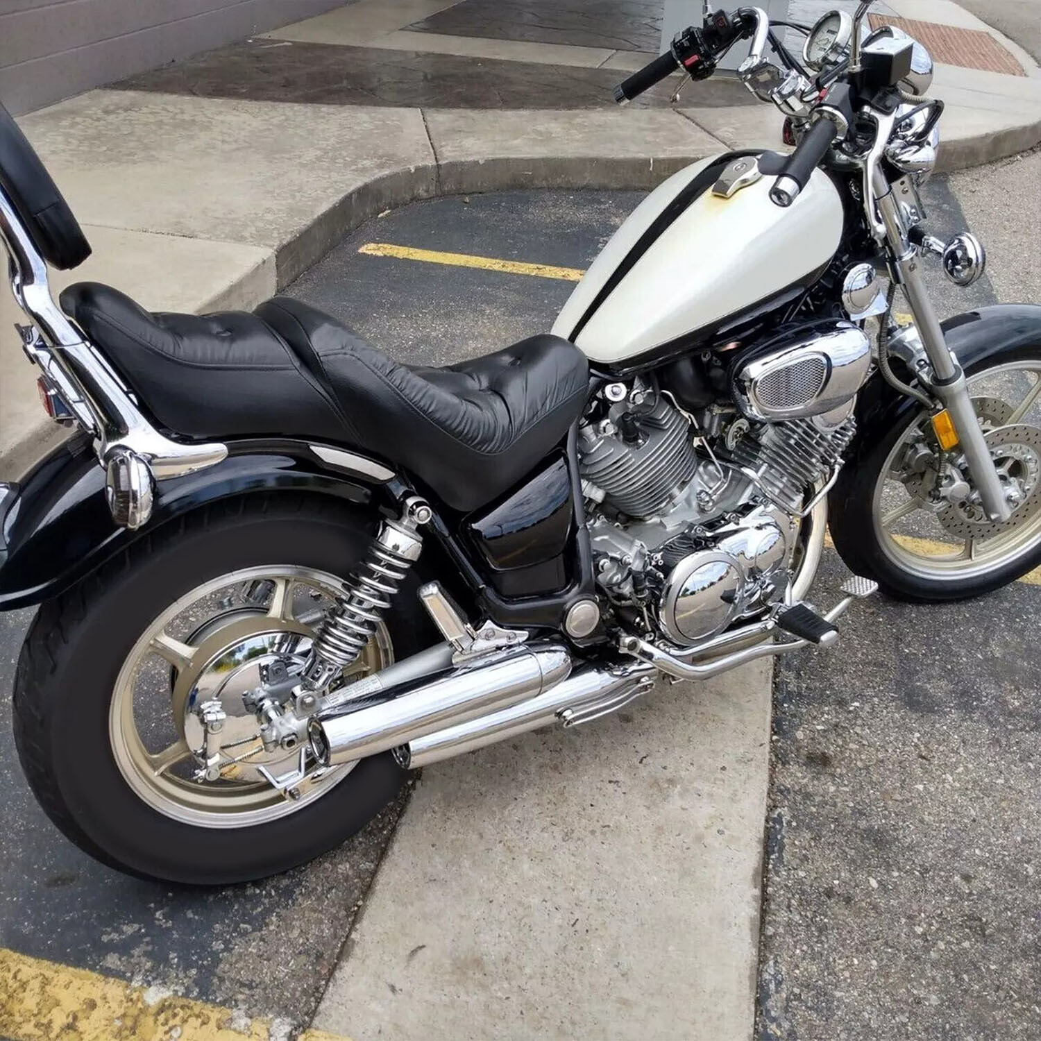 For Yamaha 1984-up XV700 750 1000 1100 Virago Side Panel Battery Cover Black