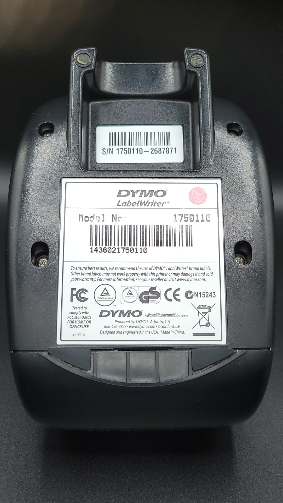 DYMO LabelWriter 450 Thermal Label Printer 1750110- w/ Power Supply & USB Cable