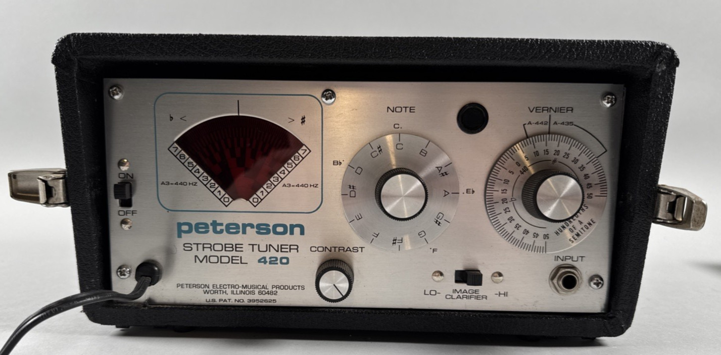Vintage 1970s Peterson Strobe Tuner Model 420 FOR PARTS OR REPAIR