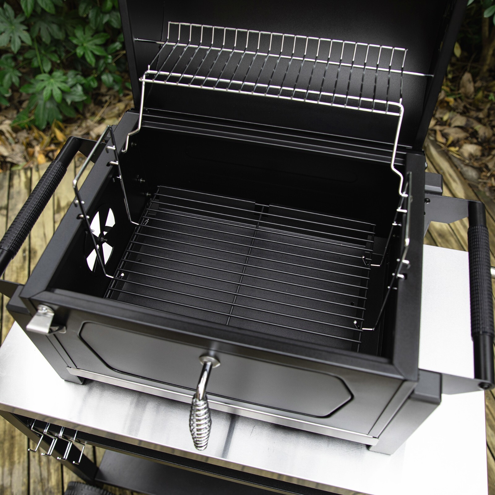Royal Gourmet Portable Charcoal Grill w/ Side Handle Outdoor Tabletop BBQ Cooker