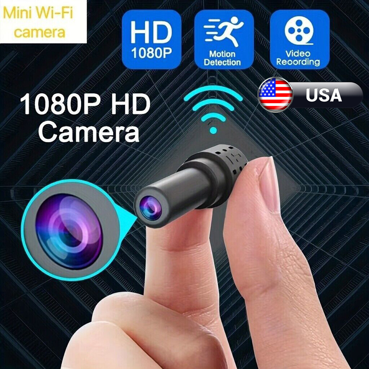 Mini WiFi Camera HD 1080P IP Motion Detection Camcorder Home Security Cam