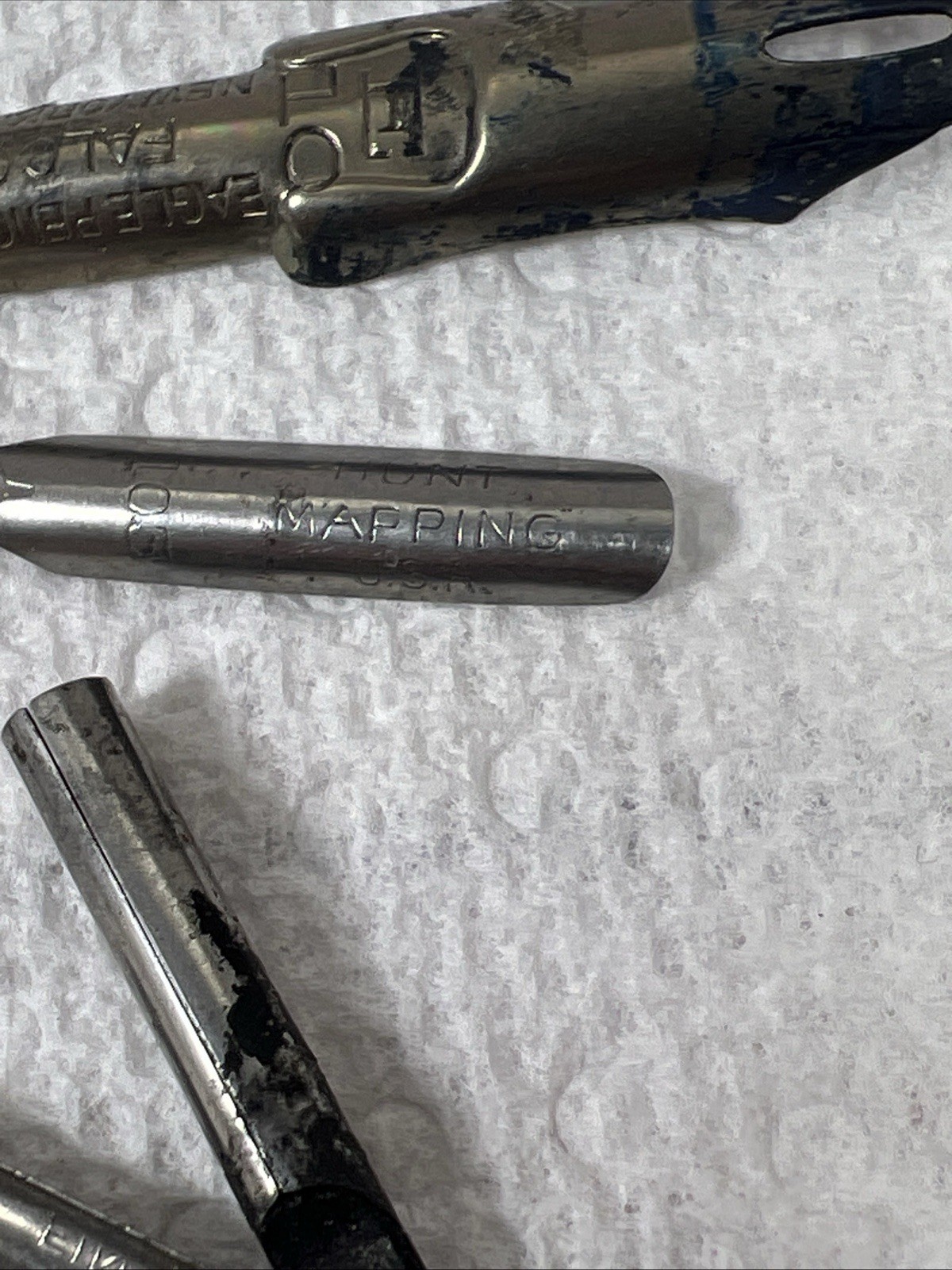 Vintage 12 Calligraphy Fountain Pen Nibs Whitman Falcon Morriset Hunt Esterbrook