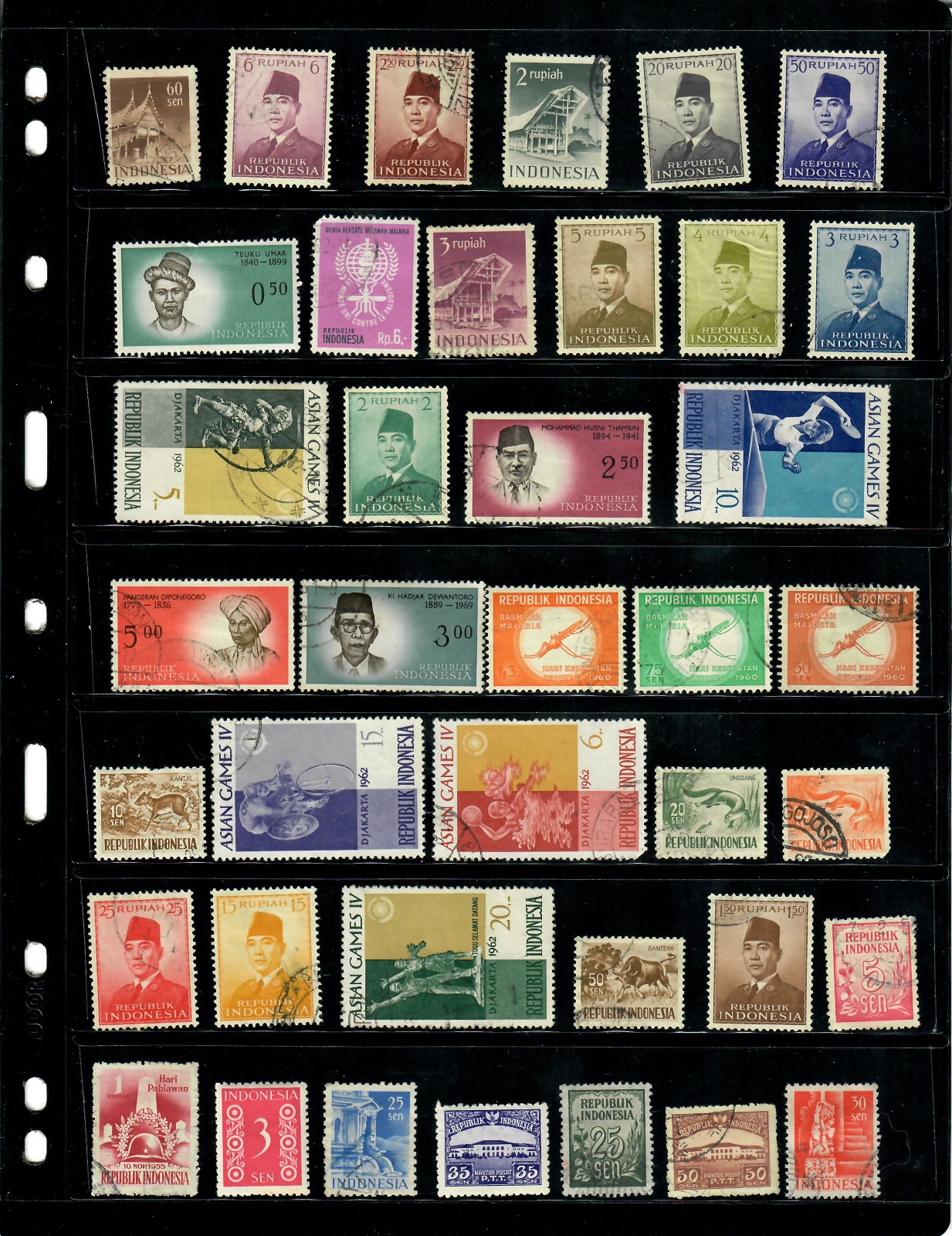 Indonesia Used Postage Stamps - Vintage - As Pictured (S081)